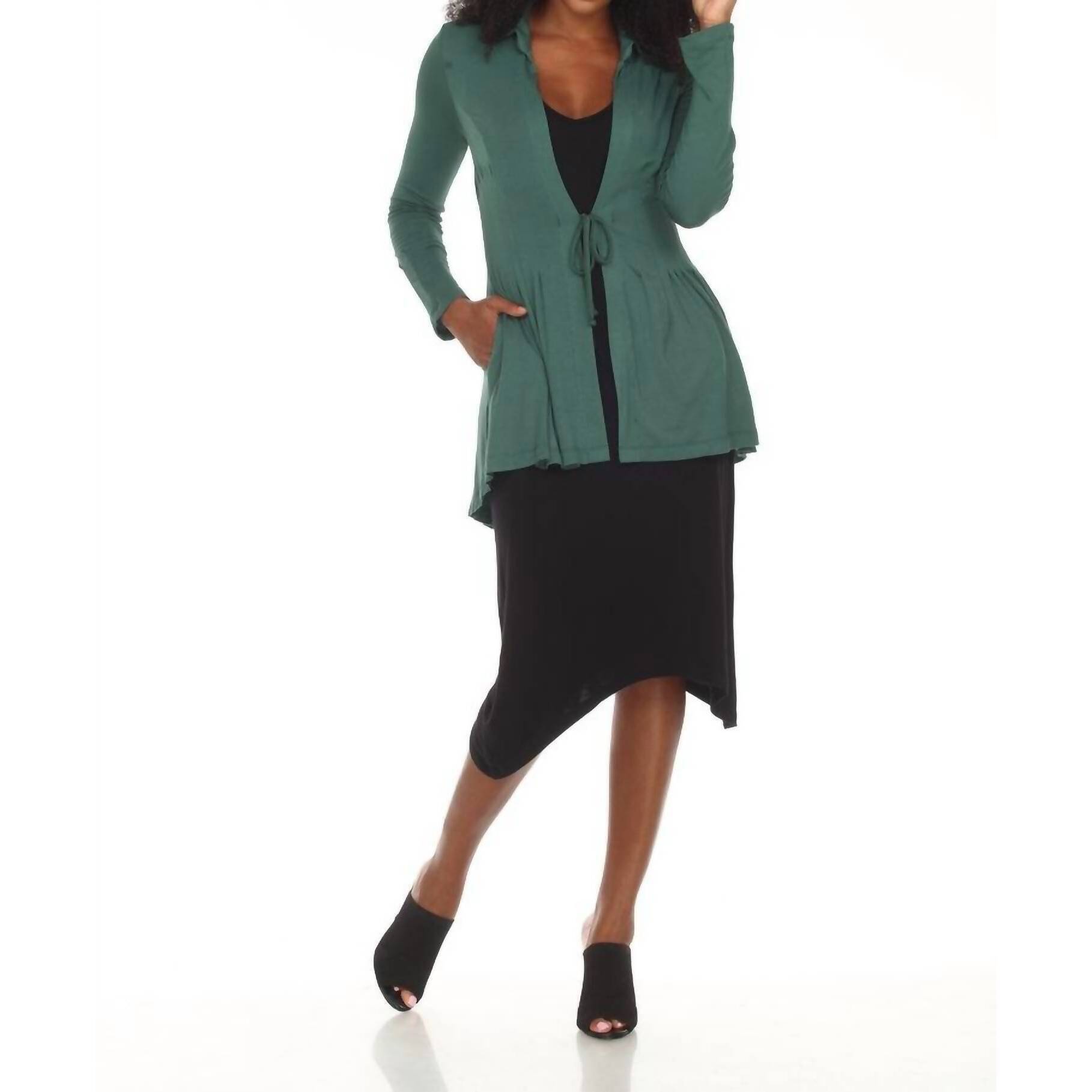 New One Essence Vivica Victorian Pleated Jacket In Forest Green